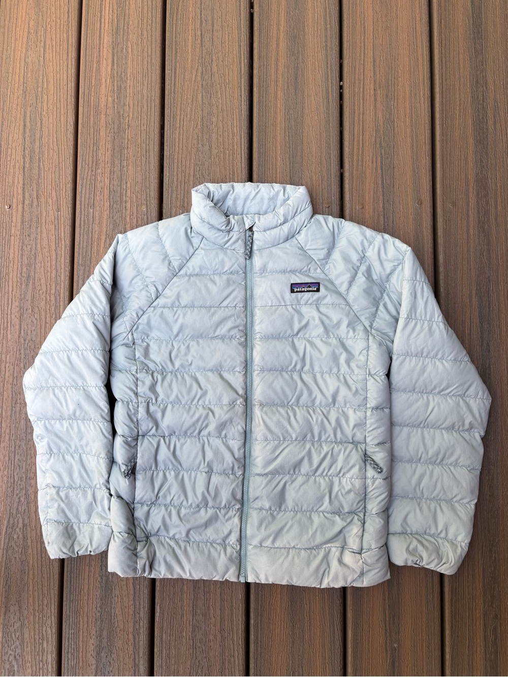 Patagonia Down Sweater Jacket Puffer Quilted Gray Womens XS/S